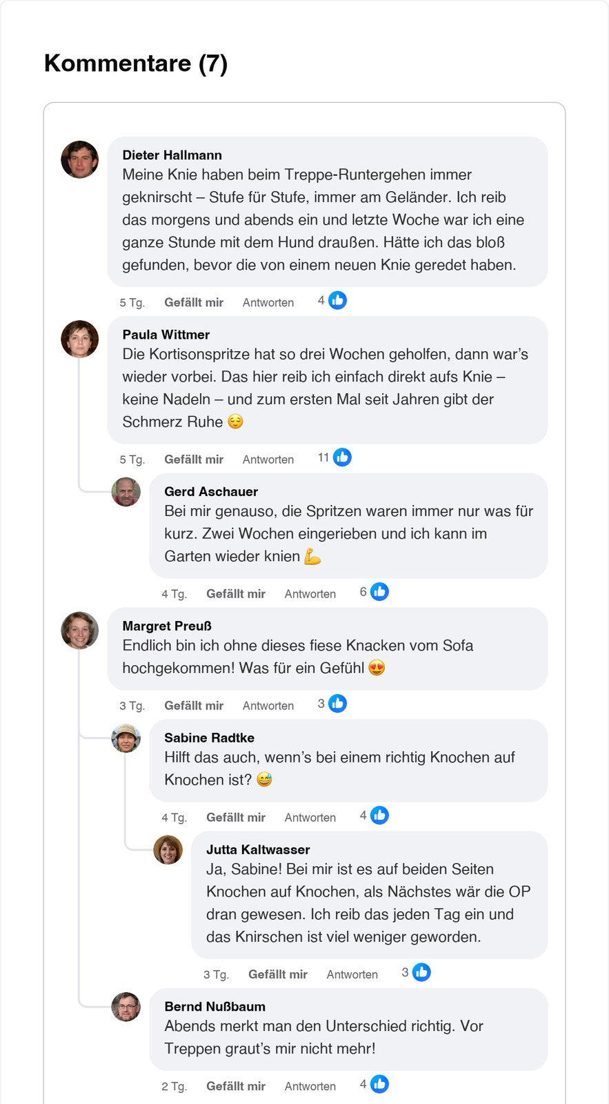 los knie kommentare v2
