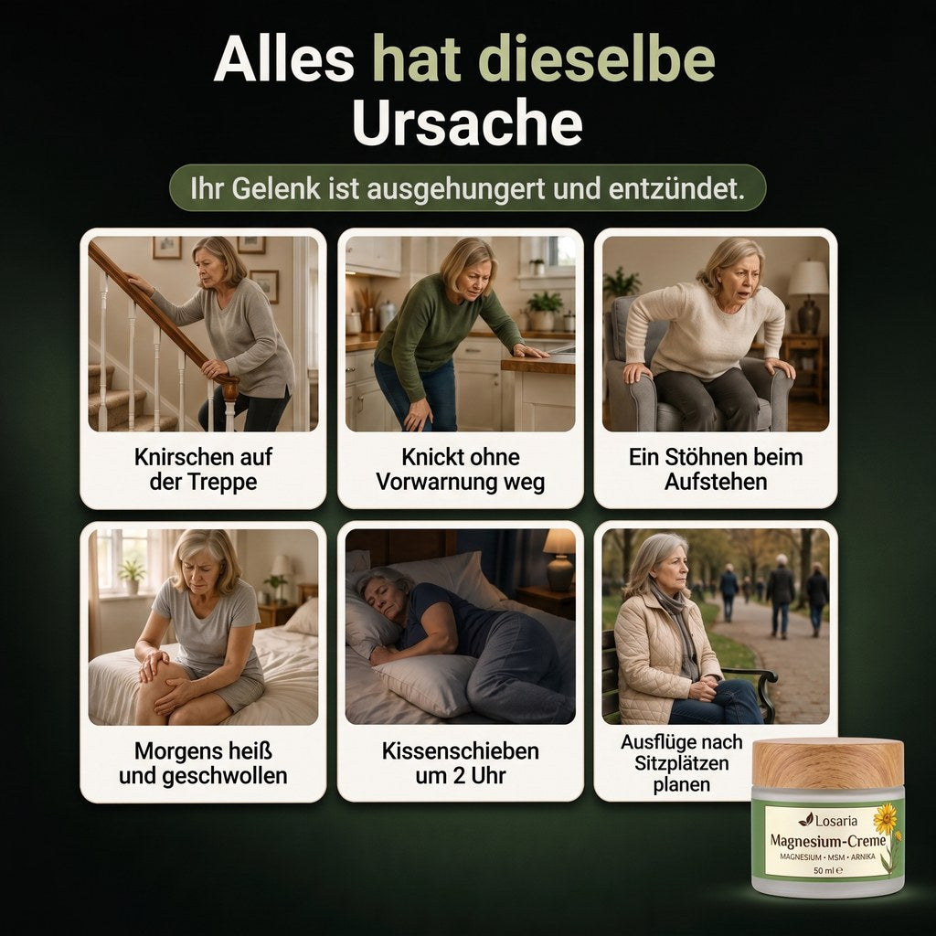 Alles hat dieselbe Ursache: Ihr Gelenk ist ausgehungert und entzündet