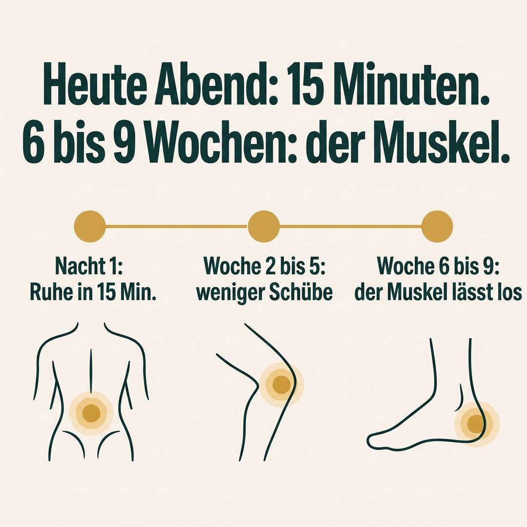 Heute Abend: 15 Minuten. 6 bis 9 Wochen: der Muskel
